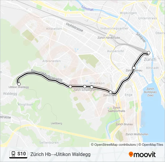 S10 Train Line Map