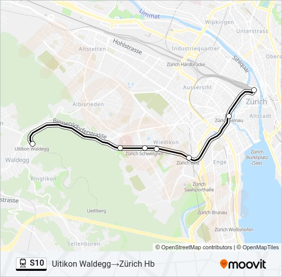 S10 Train Line Map