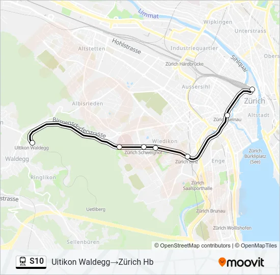 S10 Train Line Map