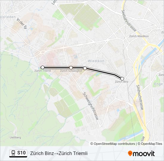 S10 Train Line Map
