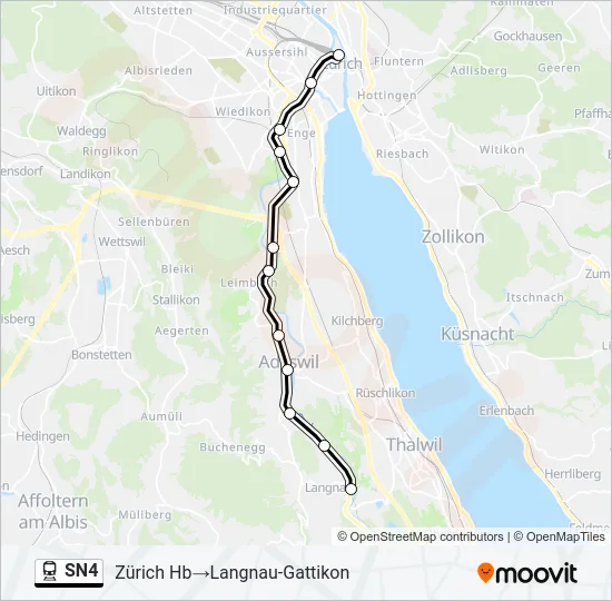 SN4 Train Line Map