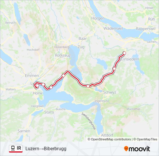 IR Train Line Map