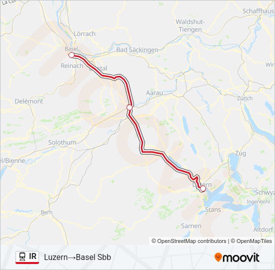 IR Train Line Map