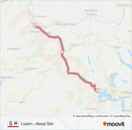 IR Train Line Map