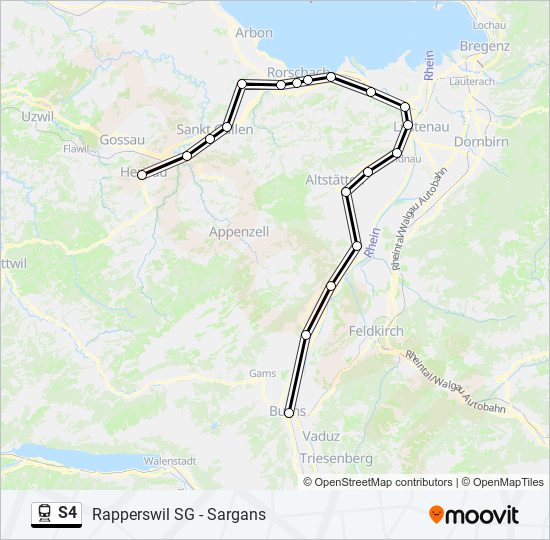 S4 train Line Map