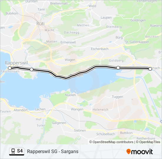 S4 train Line Map