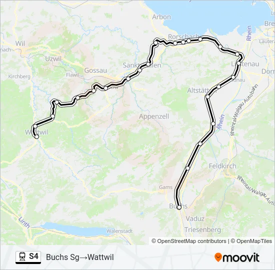 S4 Train Line Map