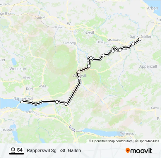 S4 Train Line Map