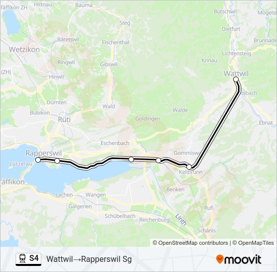 S4 Train Line Map