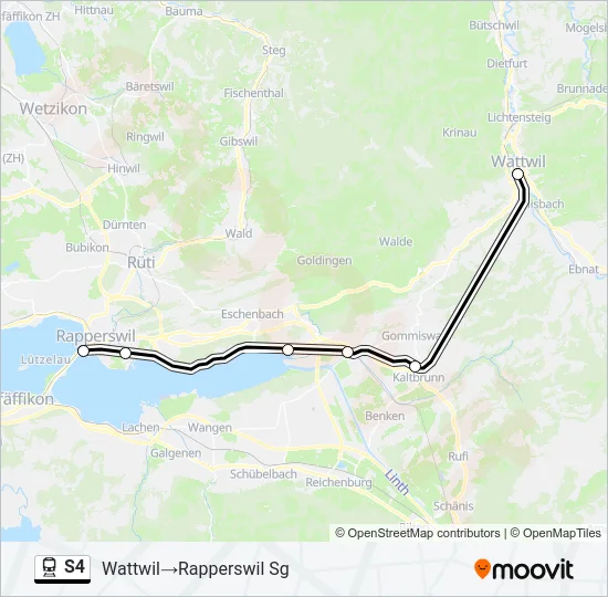 S4 Train Line Map