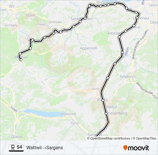 S4 Train Line Map