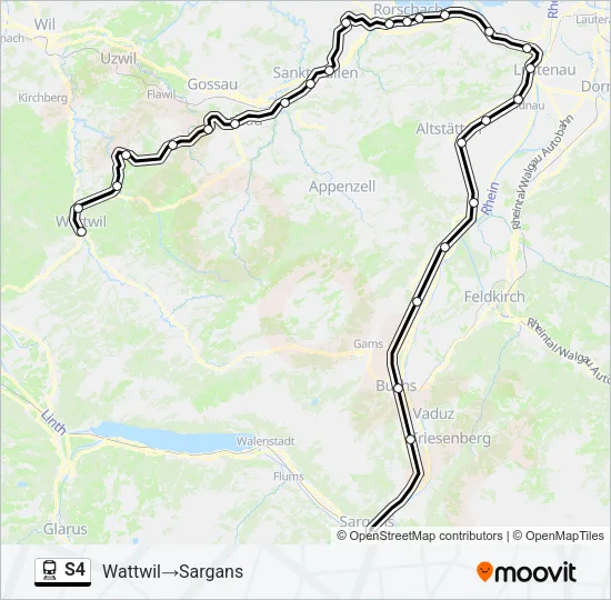 S4 Train Line Map