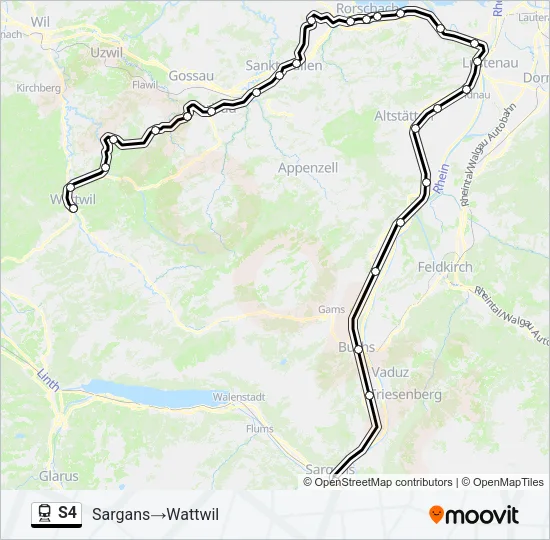S4 Train Line Map