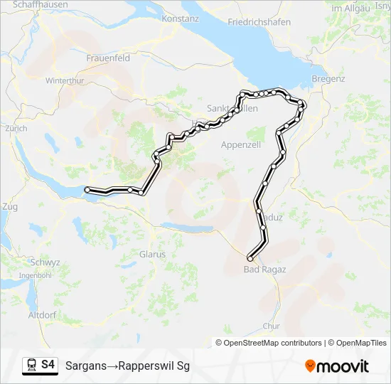 S4 Train Line Map