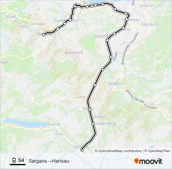 S4 Train Line Map