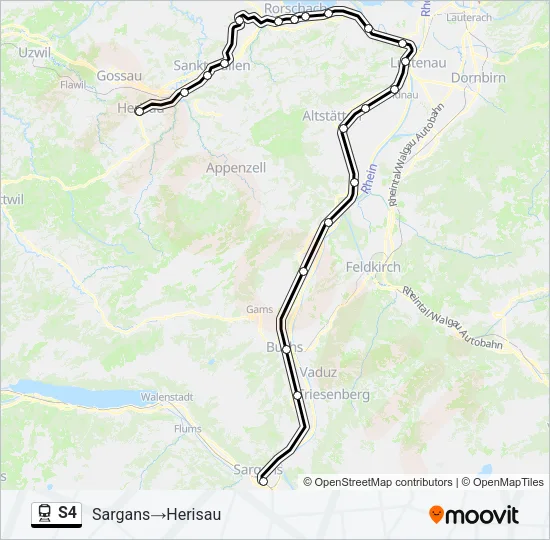 S4 Train Line Map