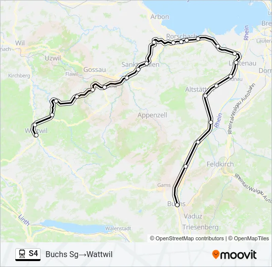 S4 Train Line Map