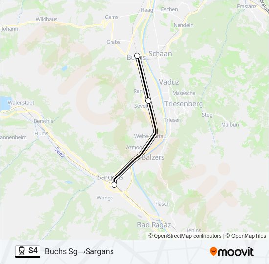 S4 Train Line Map