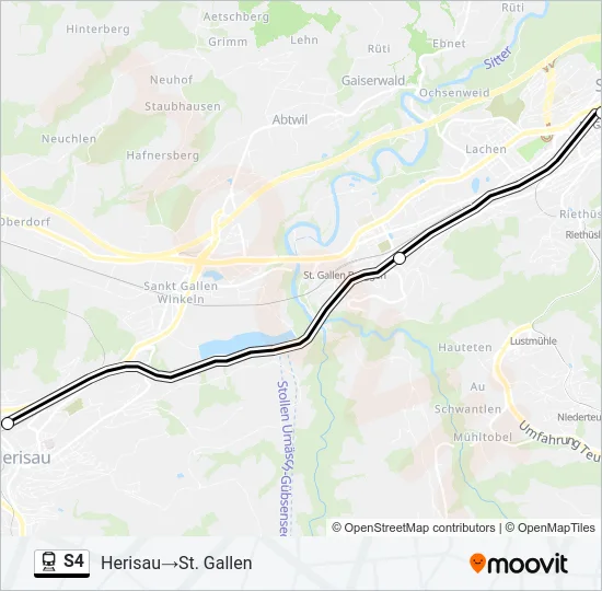 S4 Train Line Map