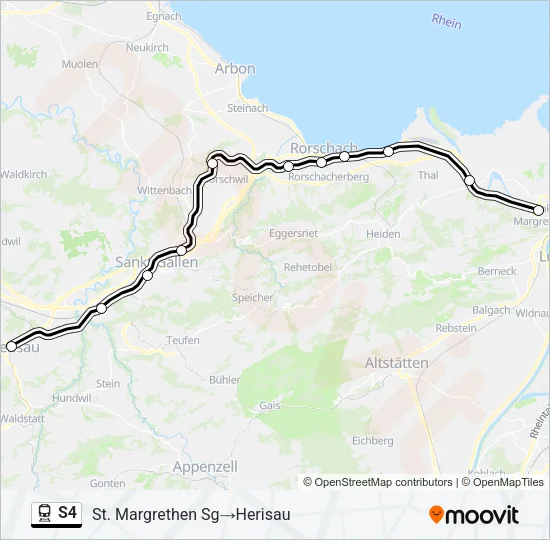 S4 Train Line Map