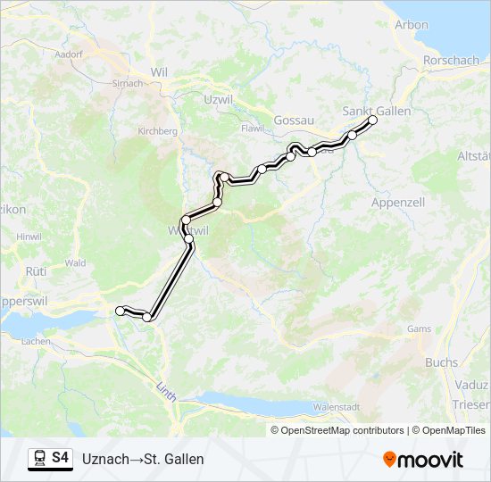 S4 Train Line Map