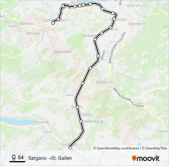 S4 Train Line Map