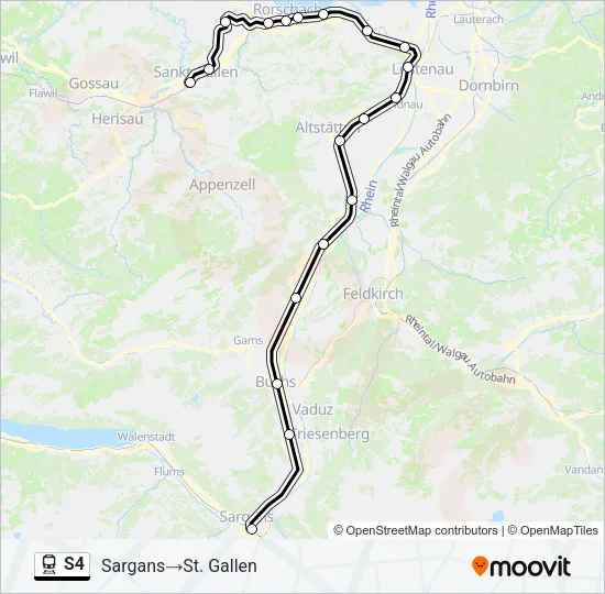 S4 Train Line Map