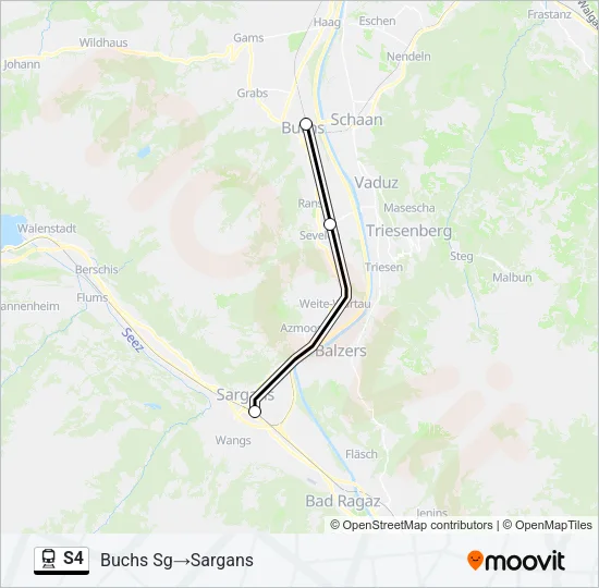 S4 Train Line Map