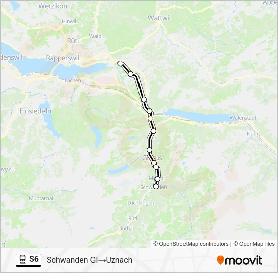 S6 Train Line Map
