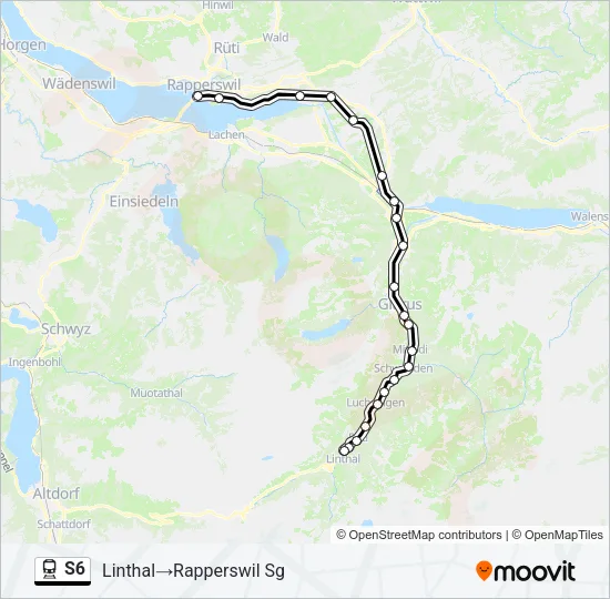 S6 Train Line Map