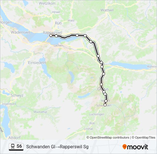 S6 Train Line Map