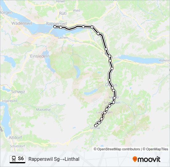 S6 Train Line Map