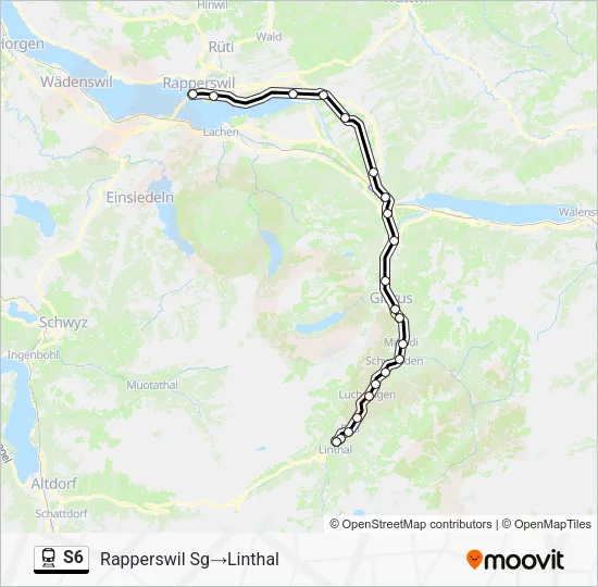 S6 Train Line Map