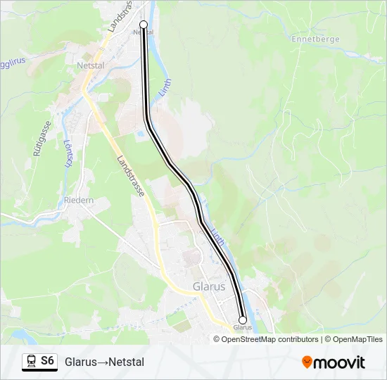 S6 Train Line Map