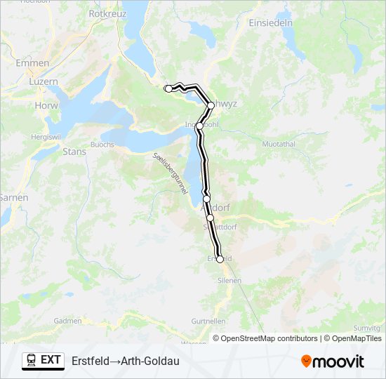 EXT train Line Map