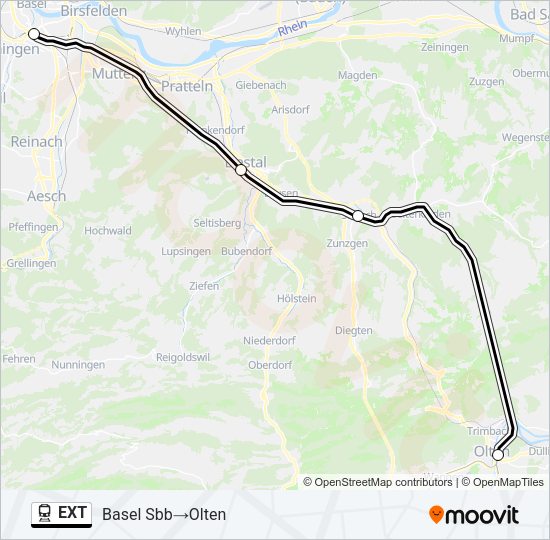 EXT Train Line Map