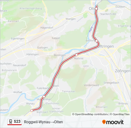 S23 Train Line Map