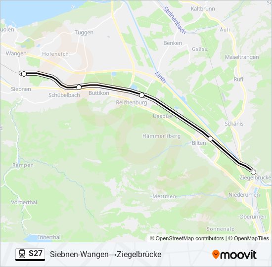 S27 train Line Map