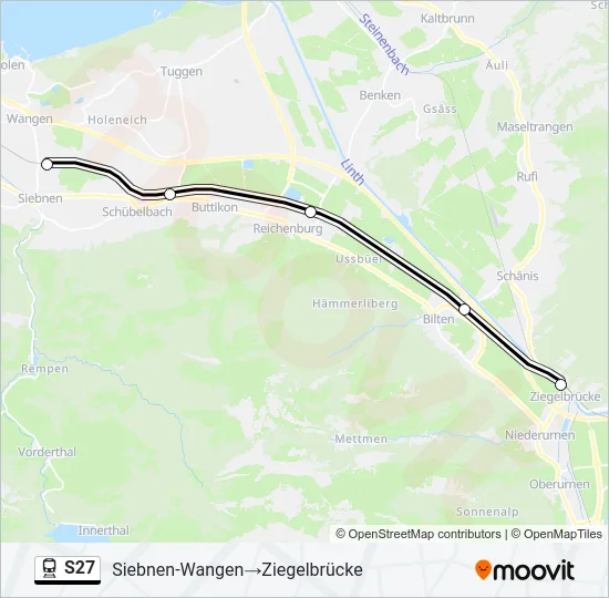 S27 Train Line Map