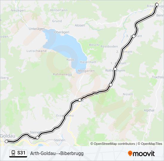 S31 Train Line Map