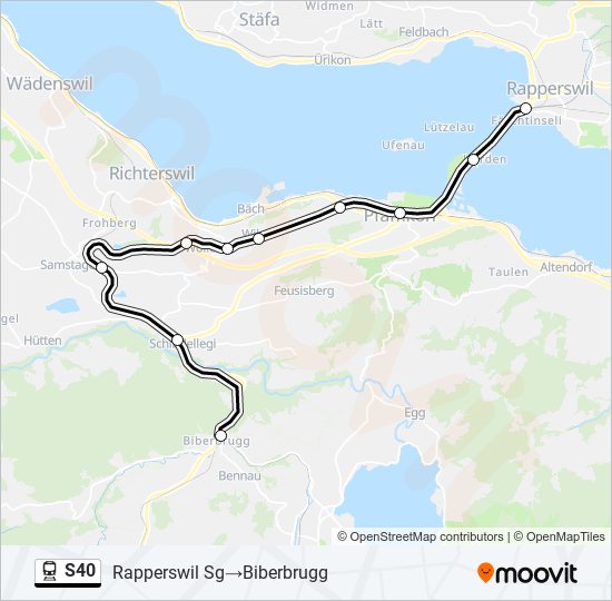 S40 train Line Map