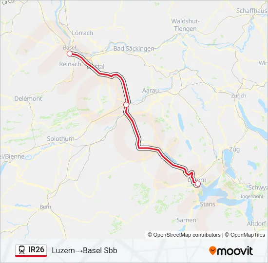IR26 Train Line Map