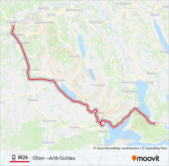 IR26 Train Line Map