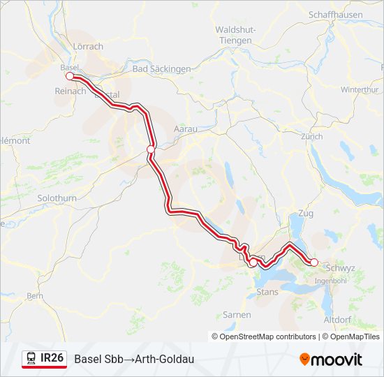 IR26 Train Line Map