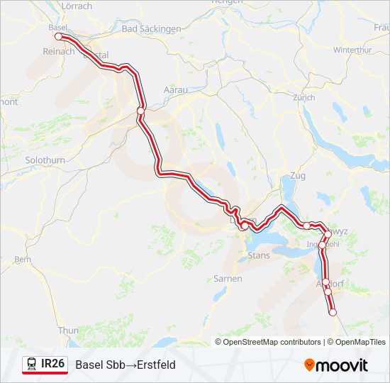 IR26 Train Line Map