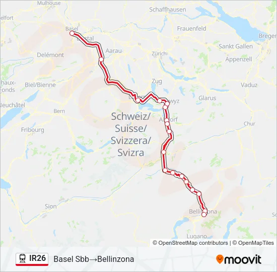 IR26 Train Line Map
