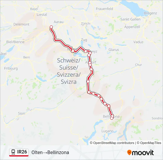 IR26 Train Line Map