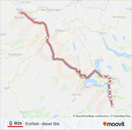IR26 Train Line Map