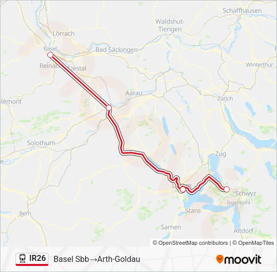 IR26 Train Line Map
