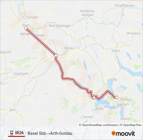 IR26 Train Line Map